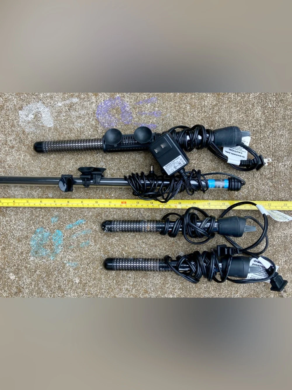 🐡Aquarium Heaters +1 Gako Hanging Colored Light Fixture- All Working @ Last Use